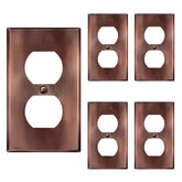 EnerLites duplex wall plate in antique copper finish with durable protection