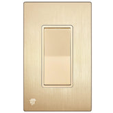 ENERLITES Elite Series brushed-gold decorator switch with wall plate for a stylish home upgrade.
