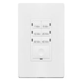 ENERLITES HET06-J6-W timer switch front view, compact design for easy installation.