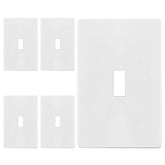 Enerlites screwless wall plate in glossy white for a clean, low-maintenance look