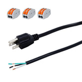 enersystec 14awg 12ft power cord with heavy-duty pigtail for high-load devices