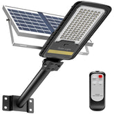 Engrepo solar street light in dusk-to-dawn setup illuminating outdoor spaces securely