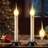 Enhon 2-pack electric window candles glow warmly for festive window displays