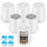 Enhon 6-pack shower filter cartridges ready for installation