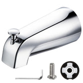 Enhon slip-on diverter tub spout for streamlined bath water flow