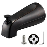 Enhon slip-on tub spout with diverter for easy water routing.