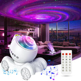 ENOKIK Galaxy Projector casting 360° ceiling stars for immersive ambiance