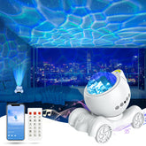 ENOKIK Star Projector demonstrates ceiling projection for immersive room ambiance.