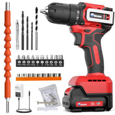ENON brushless cordless drill set front view shows compact power for home projects.