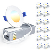 Ensenior 12 pack downlight front view for seamless ceiling integration.