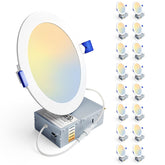 Ensenior 16-pack 6-inch LED downlights installed for even room lighting