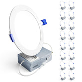 Ensenior 16-pack LED downlight 6-inch dimmable for living spaces.