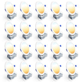 Ensenior 20-pack 6-inch LED recessed light kit for energy-efficient, bright illumination.