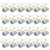 Ensenior 24-pack 4-inch LED downlights ready for ceiling installation, offering efficient illumination.