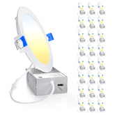 Ensenior 24-pack 6-inch LED recessed light for bright, uniform coverage in any room.