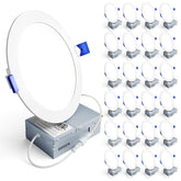 Ensenior 24-pack 6-inch recessed light front view shows bright, even illumination