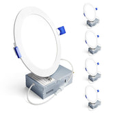 Ensenior 4-pack 6-inch LED recessed light showcases compact canless design for quick installation.