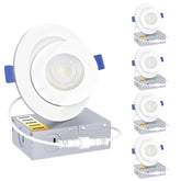 Ensenior 4-inch gimbal recessed light with adjustable angle for versatile lighting.
