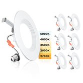 Ensenior 5-6 inch LED can light dimmable for versatile room lighting.