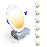 Ensenior 6-inch LED recessed light dimmable for customizable ambient lighting.