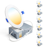 Ensenior 6-pack 4-inch dimmable recessed light for versatile brightness.