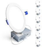 Ensenior 6-inch recessed light showing dimmable brightness for living room or kitchen tasks.