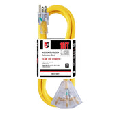 EP 10 ft extension cord in yellow for versatile indoor and outdoor use.