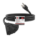 EP 6 ft outdoor extension cord with three outlets for versatile outdoor power.