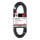 EP 10 ft outdoor extension cord plug close-up with grounded safety.