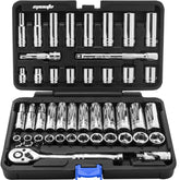 EPAuto 45pc socket set case, easy organization and portability.