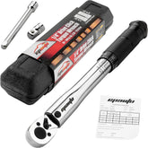 EPAuto 1/4-inch drive click torque wrench in case for easy storage and transport.