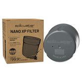 Epic Water Filters Nano XP replacement filter attached to a pitcher, promoting cleaner hydration