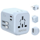 EPICKA TA-205 front view, compact travel adapter for worldwide charging
