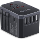 EPICKA universal travel adapter front view for compact global charging on the go.