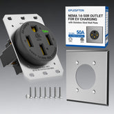 EPLESFTON EV outlet with brass clamp for reliable Level 2 charging