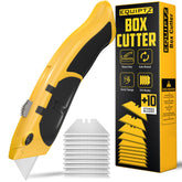 EQUIPTZ Auto Reload Utility Knife top view showing quick blade changes for uninterrupted work