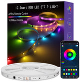 ERBTY IC Smart RGB strip lights in living room for immersive mood lighting and gradient visuals