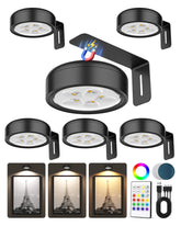 ERMTCTS picture light on wall highlights artwork with adjustable warmth.