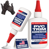 Escentile PVC Trim Glue 4oz bottle for quick, durable bonding on PVC trim.