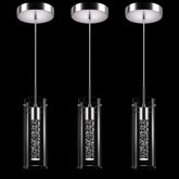 Esfos pendant ceiling light with bubble glass creates a modern kitchen ambiance.