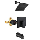 Esnbia tub shower faucet set with valve included and rainfall head