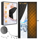 Esteh magnetic thermal door curtain provides winter coverage and draft protection.