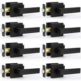 Estmoon 8-pack passage door handles with matte black finish for durability
