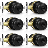 Estmoon matte black privacy door knob for bedrooms and bathrooms.