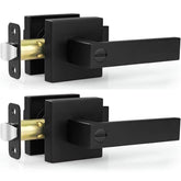 Estmoon privacy door lever matte black pack shown for quick installation