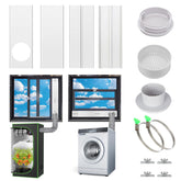 Estoder AC Window Vent Kit seal plates enhance stability and reduce gaps for tight window sealing.