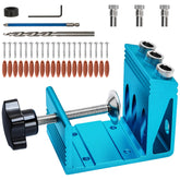 EUASOO pocket hole jig kit in use for precise 15° joints.