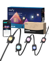eufy E22 outdoor lights mounted on house for ambient evenings