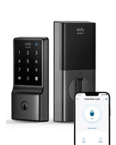 eufy Security Smart Lock C210 front view with keypad for keyless entry.