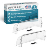 Eureka Air vent deflector magnets attaching to steel vent for directed airflow.